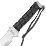 Forged Warrior Jungle Beast Short Sword - Ultra tough High Carbon Spring Steel; Solid One-Piece Construction - Genuine Leather Handle, Sheath - Samurai / Ninja Style - Functional - 27" - Image 2
