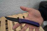 Civivi Mini Asticus Flipper Knife Purple G10 Handle (3.25" Black Stonewashed 10Cr15CoMoV) C19026B-4 - Image 14
