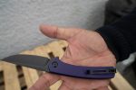 Civivi Mini Asticus Flipper Knife Purple G10 Handle (3.25" Black Stonewashed 10Cr15CoMoV) C19026B-4 - Image 13