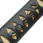 SHIKOTO TOUCHSTONE HANDMADE KATANA / SAMURAI SWORD - HAND FORGED, CLAY TEMPERED T10 HIGH CARBON STEEL - GENUINE RAY SKIN; IRON TSUBA - FUNCTIONAL, FULL TANG - CERTIFICATE OF AUTHENTICITY - UC3193 - Image 5