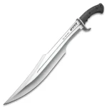 HONSHU SPARTAN SWORD AND SHEATH - 7CR13 STAINLESS STEEL BLADE, GRIPPY TPR HANDLE, STAINLESS STEEL GUARD - LENGTH 23” - UC3345 - Image 4