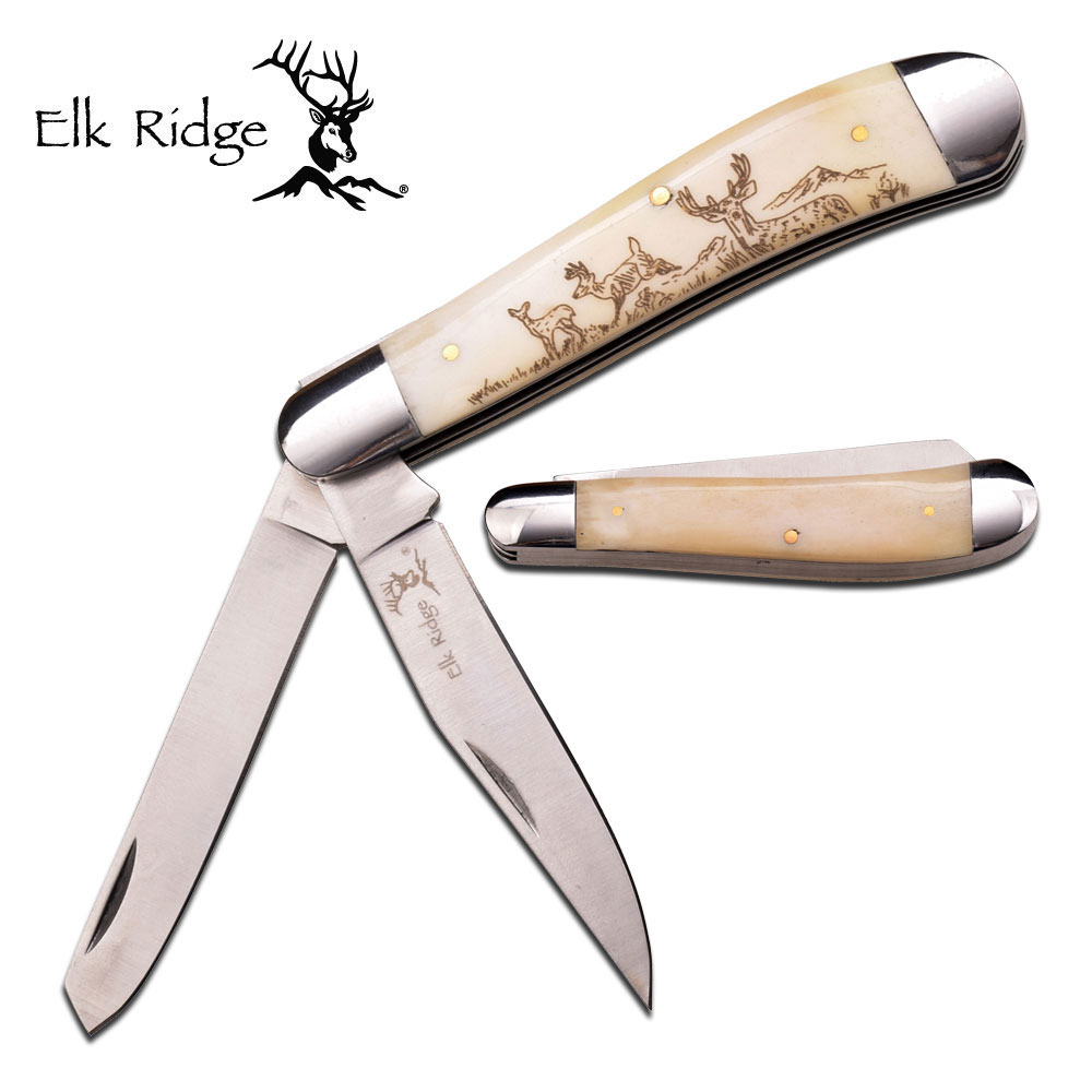 ER-220DR Elk Ridge GENTLEMANS FOLDING KNIFE - ER-220DR - UK FRIENDLY CARRY KNIFE - Image 1