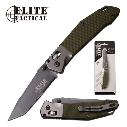 ELITE TACTICAL TANTO MANUAL FOLDING KNIFE - ET-1027GNCS