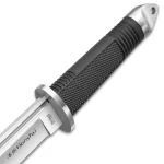 HONSHU TANTO KNIFE AND LEATHER SHEATH - STAINLESS STEEL BLADE, TPR HANDLE, STAINLESS STEEL GUARD AND POMMEL - UC2629 - Image 5