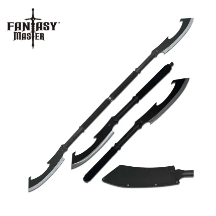 Fantasy Master Dual Cleaver Staff Sword - FMT-053BK