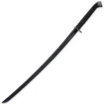 HONSHU BOSHIN KATANA - MODERN TACTICAL SAMURAI / NINJA SWORD - HAND FORGED 1060 CARBON STEEL - FULL TANG, FULLY FUNCTIONA - BLACK TPR, STEEL GUARD, POMMEL, LANYARD HOLE - UC3176B - Image 6