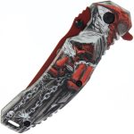 Golan Red Folding Knife with Ferryman Handle - GOL-539RD - Image 2