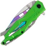 Golan Steel and Green / Rainbow Folding Knife - Bottle Opener - GOL-771-GN - Image 2