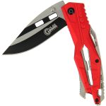 Golan Steel and Red Folding Knife - Bottle Opener - GOL-771-RD - Image 4