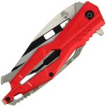 Golan Steel and Red Folding Knife - Bottle Opener - GOL-771-RD - Image 3