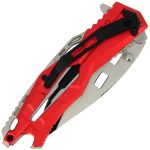 Golan Steel and Red Folding Knife - Bottle Opener - GOL-771-RD - Image 2