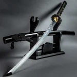 SHIKOTO TOUCHSTONE HANDMADE KATANA / SAMURAI SWORD - HAND FORGED, CLAY TEMPERED T10 HIGH CARBON STEEL - GENUINE RAY SKIN; IRON TSUBA - FUNCTIONAL, FULL TANG - CERTIFICATE OF AUTHENTICITY - UC3193
