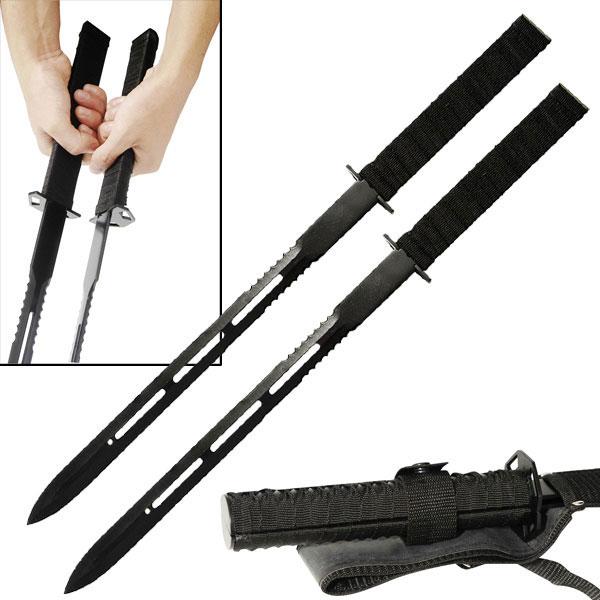 HK-1249_8c2caeef-eee1-46e6-b55d-a2d88aa50188 NINJA SWORD- TWIN SWORD 25" OVERALL - HK-1249 - Image 1