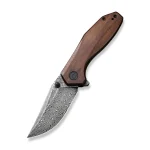 CIVIVI ODD 22 Flipper And Thumb Stud Knife Wood Handle (2.97" Damascus Blade - Image 2