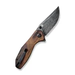 CIVIVI ODD 22 Flipper And Thumb Stud Knife Wood Handle (2.97" Damascus Blade - Image 3