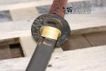 Ryumon Hand Forged and Folded Golden Bamboo Katana / Samurai Sword - RY3202 - Image 3