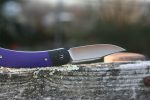 CIVIVI Appalachian Drifter II Front Flipper Knife Purple G10 Handle With Twill Carbon Fiber Bolster (2.96" Satin Finished Nitro-V) C19010C-3 - Image 2
