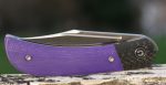 CIVIVI Appalachian Drifter II Front Flipper Knife Purple G10 Handle With Twill Carbon Fiber Bolster (2.96" Satin Finished Nitro-V) C19010C-3 - Image 3