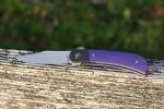 CIVIVI Appalachian Drifter II Front Flipper Knife Purple G10 Handle With Twill Carbon Fiber Bolster (2.96" Satin Finished Nitro-V) C19010C-3 - Image 7