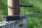 QSP Falcon Slip Joint Knife Titanium/Carbon Fibre 3" CPM S35VN, satin finish Blade. Comes W/ Premium Leather Sheath - UK FRIENDLY CARRY KNIFE - Image 3
