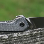 QSP Leopard Liner Lock Knife Black Micarta Handle (3" Satin) QS135-B - Image 6