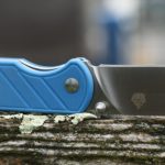 QSP EDC Folding Pocket Knife, 440c Blade, 4" G10 handle, Left and Right Handed Thumb Stub Opening, Smooth Liner Lock with Copper Washes, QSP Parrot (blue) - Image 5