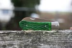 QSP Knives Worker Folding Knife 3.5" N690 Satin Sheepsfoot Blade, Green Jigged Bone Handle with Stainless Steel Bolsters - QS128-B - Image 17