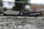 QSP Raven 4.5" Flipper Folding Pocket Knife, D2 Blade Black G10 Handle, Smooth Flipper Opening Knife - Image 5
