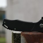 QSP Raven 4.5" Flipper Folding Pocket Knife, D2 Blade Black G10 Handle, Smooth Flipper Opening Knife - Image 2