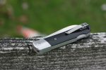 QSP Knives Worker Folding Knife 3.5" N690 Satin Sheepsfoot Blade, Black G10 Handles with Stainless Steel Bolsters - QS128-A - Image 5