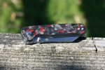QSP Knives Penguin Folding Knife 3.06" D2 Two-Tone Satin Sheepsfoot Blade, Red Shredded Carbon Fibre Handles - QS130-TRD - Image 7