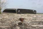 QSP Knives Penguin Folding Knife 3.06" D2 Sheepsfoot Blade, OD Carbon fibre overlay G10 Handles - QS130-E - Image 7