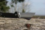 QSP Knives Penguin Folding Knife 3.06" D2 Sheepsfoot Blade, OD Carbon fibre overlay G10 Handles - QS130-E - Image 11
