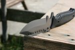 STEC - 10″ Fixed Blade Knife Full Edge w/ Saw on Blade Spine - Image 6