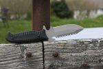 STEC - 10″ Fixed Blade Knife Full Edge w/ Saw on Blade Spine - Image 4