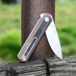 CIVIVI Foldis Front Flipper Knife Black Hand Rubbed Copper Handle (2.67" Silver Bead Blasted Nitro-V Blade) C21044-1 - UK FRIENDLY CARRY KNIFE - - Image 16
