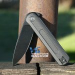 CIVIVI Foldis Front Flipper Knife Black G10 Handle (2.67" Black Stonewashed Nitro-V Blade) C21044-3 - UK FRIENDLY CARRY KNIFE -