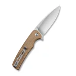 SENCUT Sachse Button Lock/Flipper Knife Brown Micarta Handle (3.47" Satin Finished 9Cr18MoV Blade) S21007-3 - Image 2