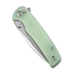 SENCUT Sachse Button Lock/Flipper Knife Natural G10 Handle (3.47" Satin Finished 9Cr18MoV Blade) S21007-4 - Image 4