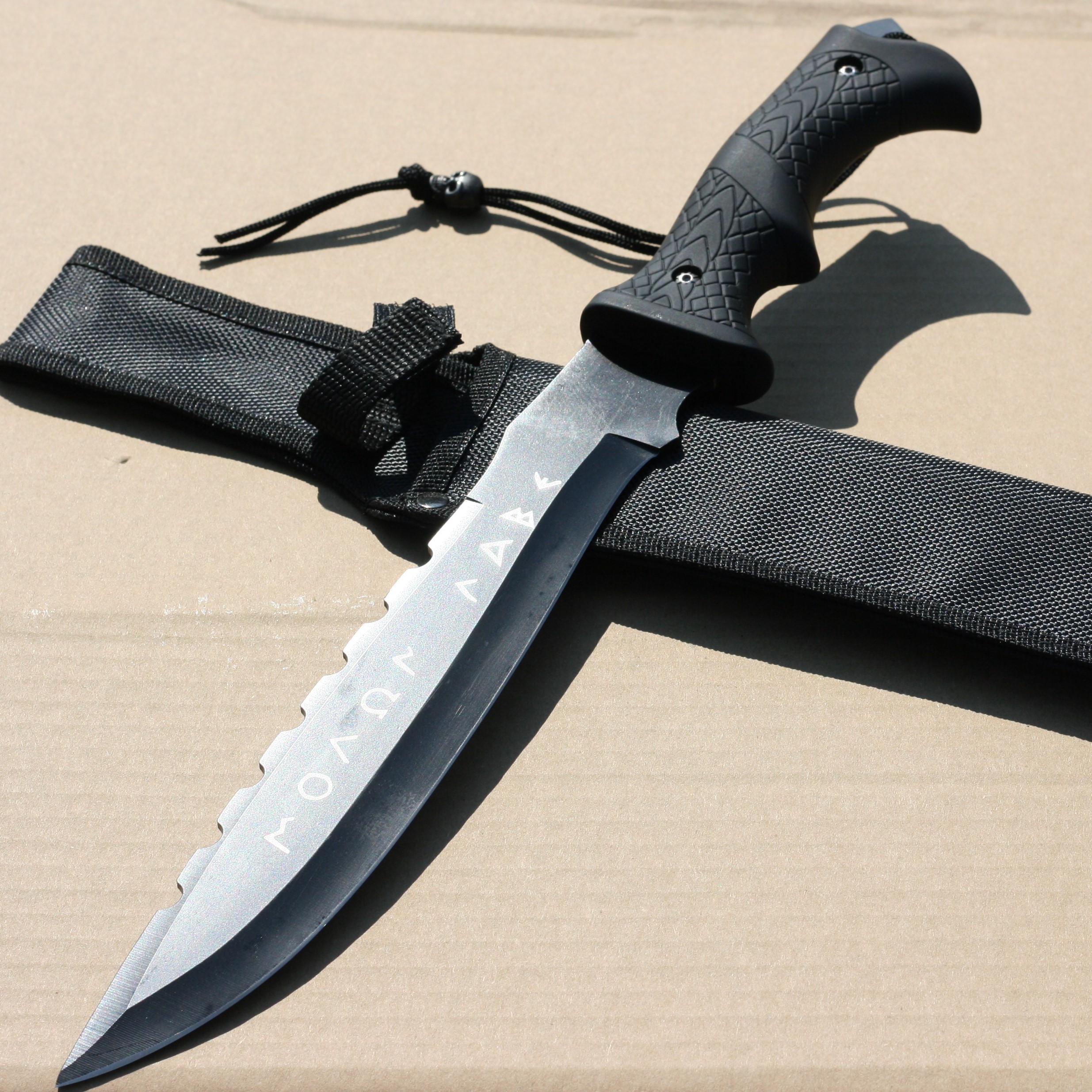 IMG_5509 (2) 15? Survival Machete 3.5mm Thick Full Tang Blade Rubber Grip - Image 1