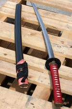 Ryujin Dragon Katana 27 1/2″ T10 Carbon Steel Maru real tamper/Shinogi Zukuri blade - Scabbard w/ Real Ray Skin Top Section - - Image 10