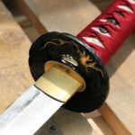 Ryujin Dragon Katana 27 1/2″ T10 Carbon Steel Maru real tamper/Shinogi Zukuri blade - Scabbard w/ Real Ray Skin Top Section - - Image 12