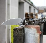 S-TEC Axel Lock EDC Folding Pocket Knife with Carbon Fiber Gold Weave Inlay Handle & D2 Steel Blade - Series 2 (TS023) - Image 13