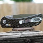 S-TEC Axel Lock EDC Folding Pocket Knife with Carbon Fiber Gold Weave Inlay Handle & D2 Steel Blade - Series 2 (TS022) - Image 12