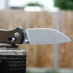 S-TEC Axel Lock EDC Folding Pocket Knife with Carbon Fiber Gold Weave Inlay Handle & D2 Steel Blade - Series 2 (TS022) - Image 9