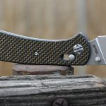 S-TEC Axel Lock EDC Folding Pocket Knife with Carbon Fiber Gold Weave Inlay Handle & D2 Steel Blade - Series 2 (TS022) - Image 10