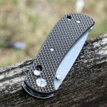 S-TEC Axel Lock EDC Folding Pocket Knife with Carbon Fiber Gold Weave Inlay Handle & D2 Steel Blade - Series 2 (TS022) - Image 5