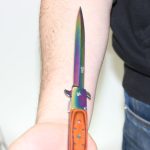 Big G Monster Huge Classic Big Boy Stiletto Pocket Knife 12.5″ - GOL-101WD-RB - Image 2