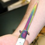 Big G Monster Huge Classic Big Boy Stiletto Pocket Knife 12.5″ - GOL-101P-RB - Image 2