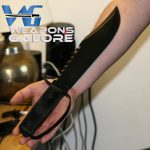 D-Guard Heavy Duty Full Tang Black Bowie Knife with Pakkawood Handle - Image 3